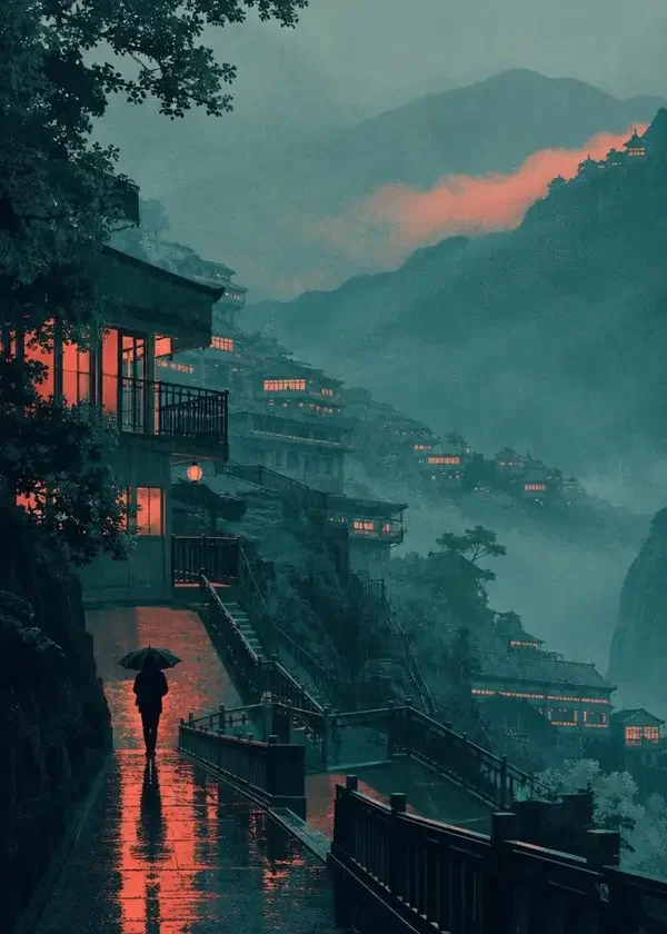 《下雨天》竖版详情封面